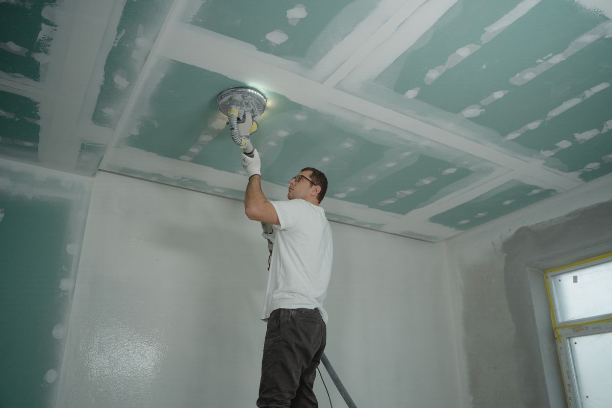 Forro de gesso com sanca